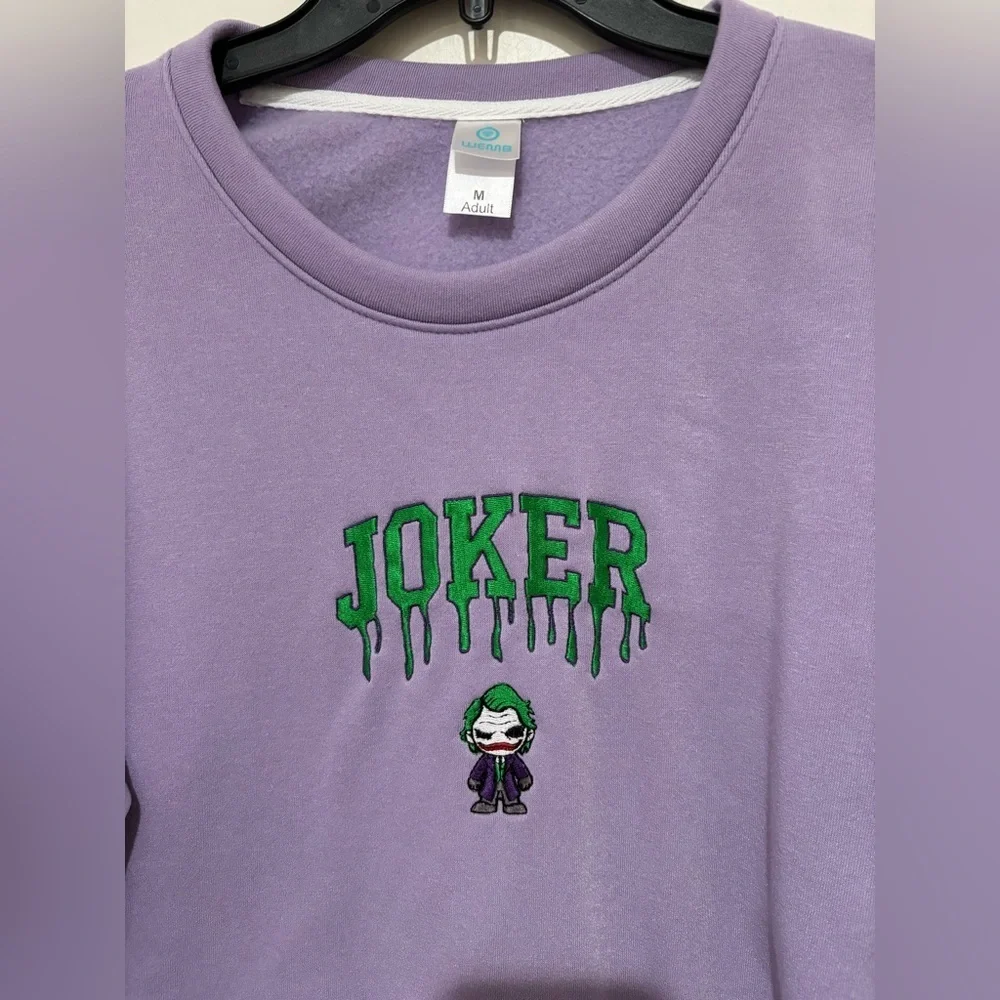 Purple Joker Sweatshirt Adult size medium - Picture 2 of 4